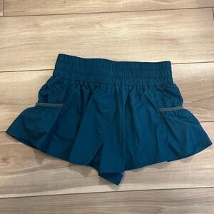 Free People Get Your Flirt On Shorts in Blue Grass